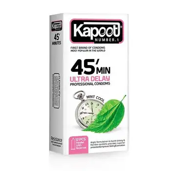 خرید کاندوم تاخیری 45 دقیقه کاپوت نعنا Kapoot 45 Min